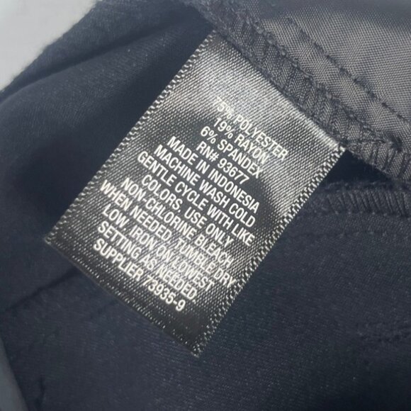 Worthington Womens High-Rise Trousers 6P Short Black Polyester Spandex Blend Wri - Picture 7 of 9